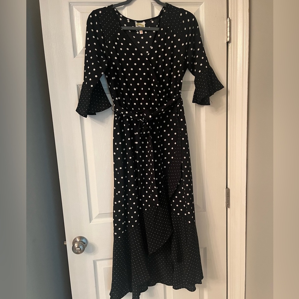 Polka dot tie dress